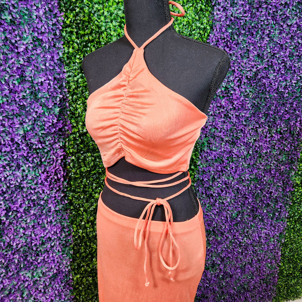Chic Halter Skirt Set