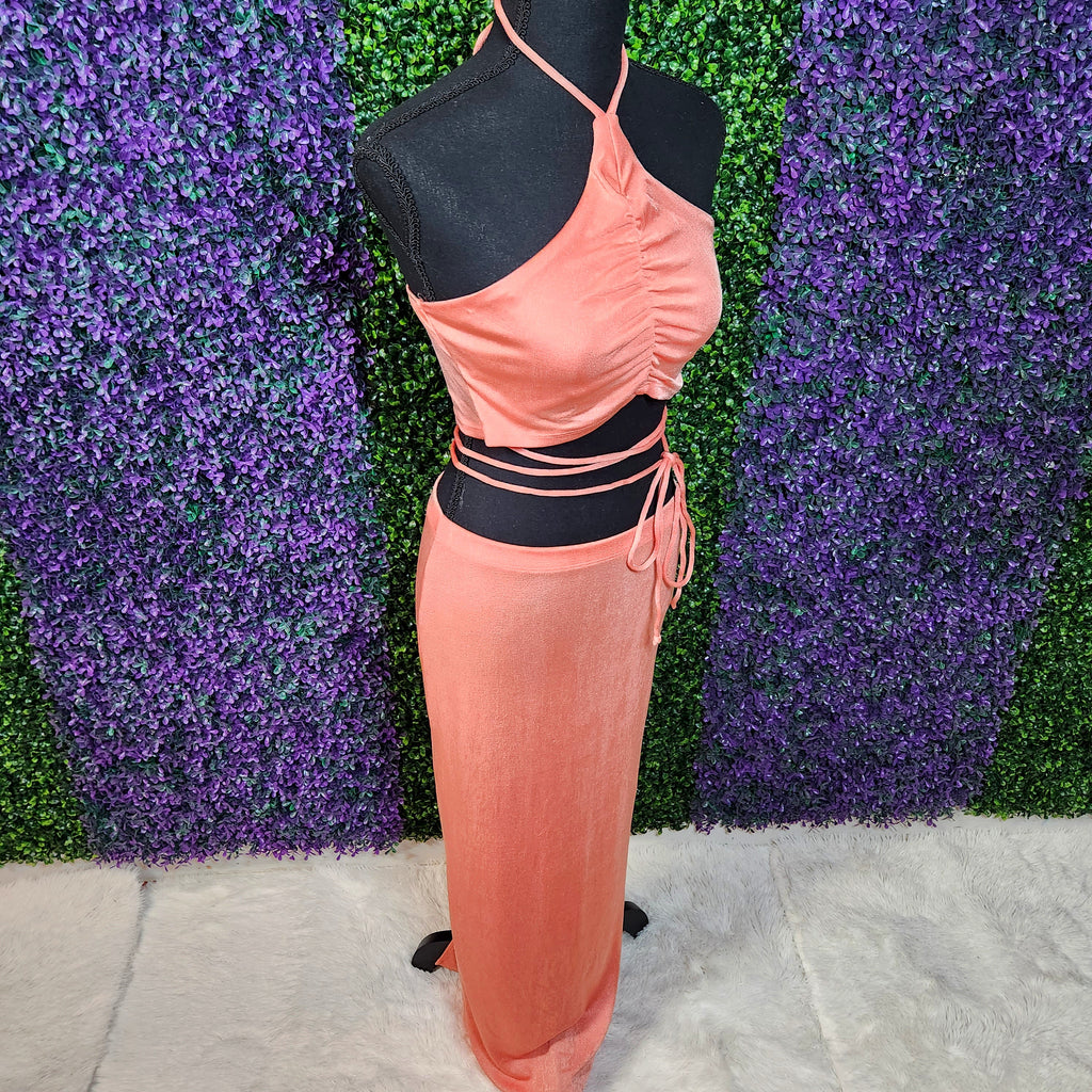 Chic Halter Skirt Set