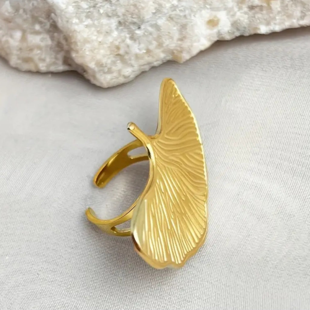 Coral Flower Statement Ring