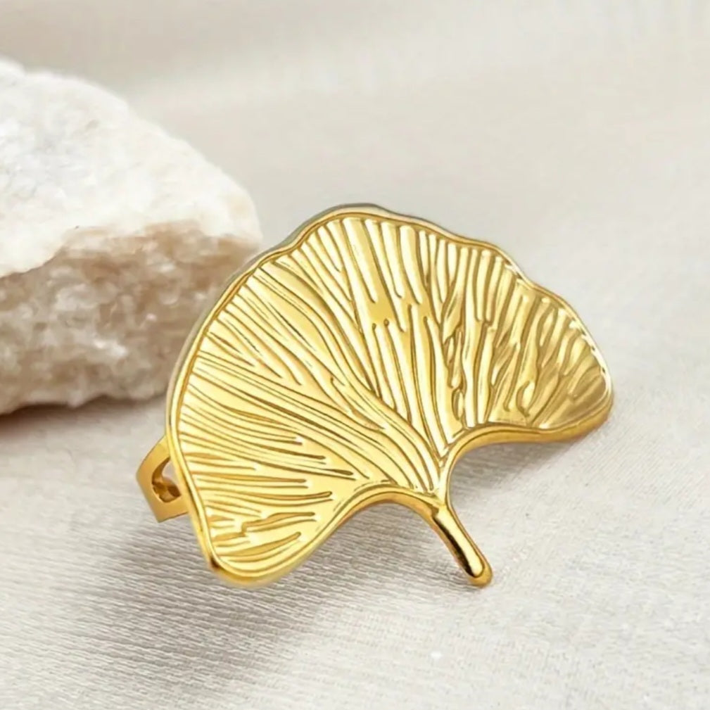 Coral Flower Statement Ring