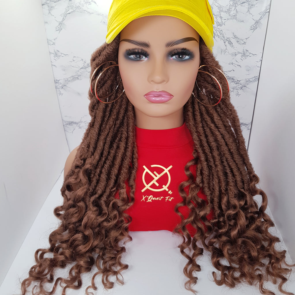 InstaCap Curly Faux Locs Wigs