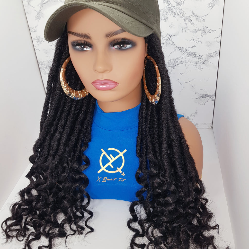 InstaCap Curly Faux Locs Wigs