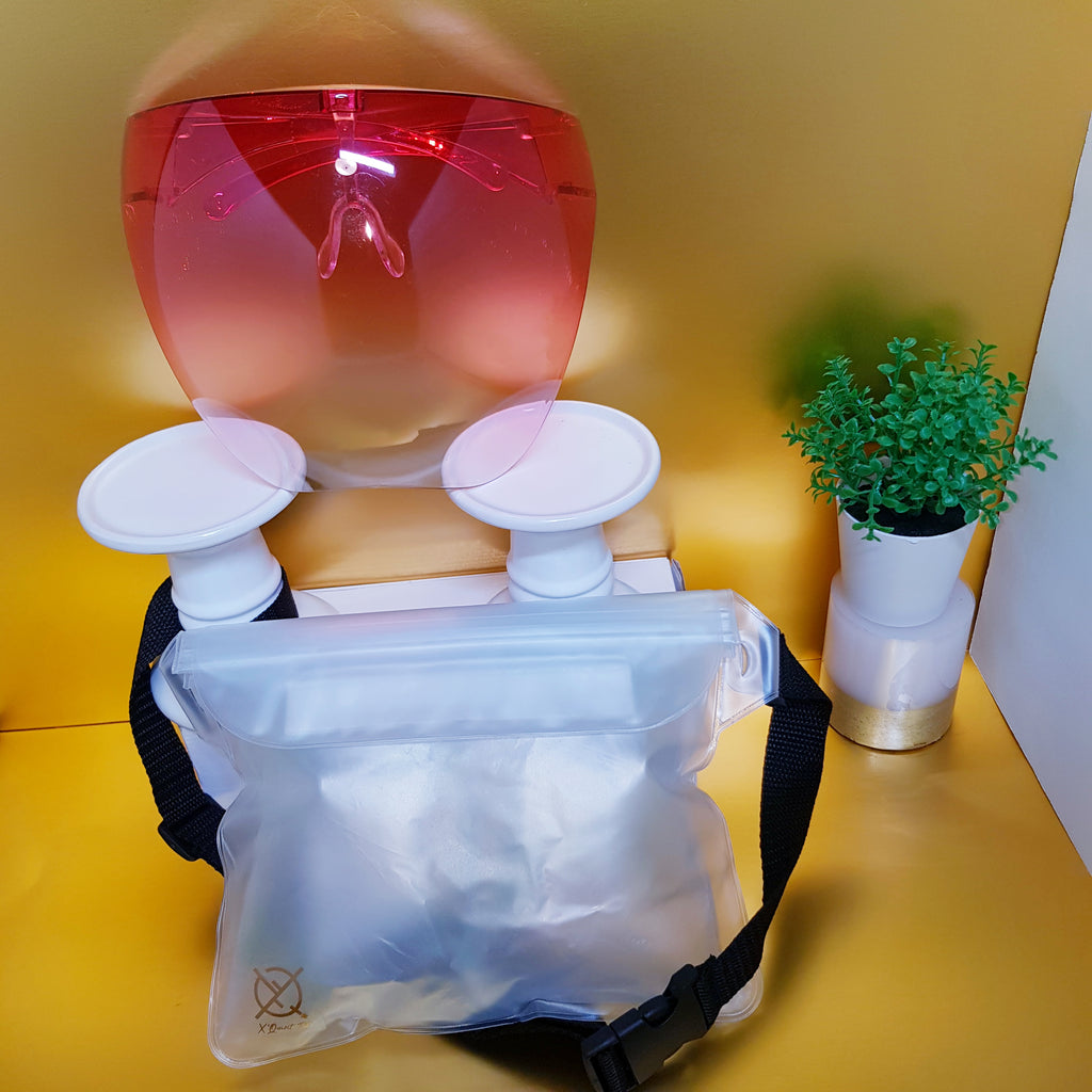 Unisex Bubble Face Shields & Waist Bag Set
