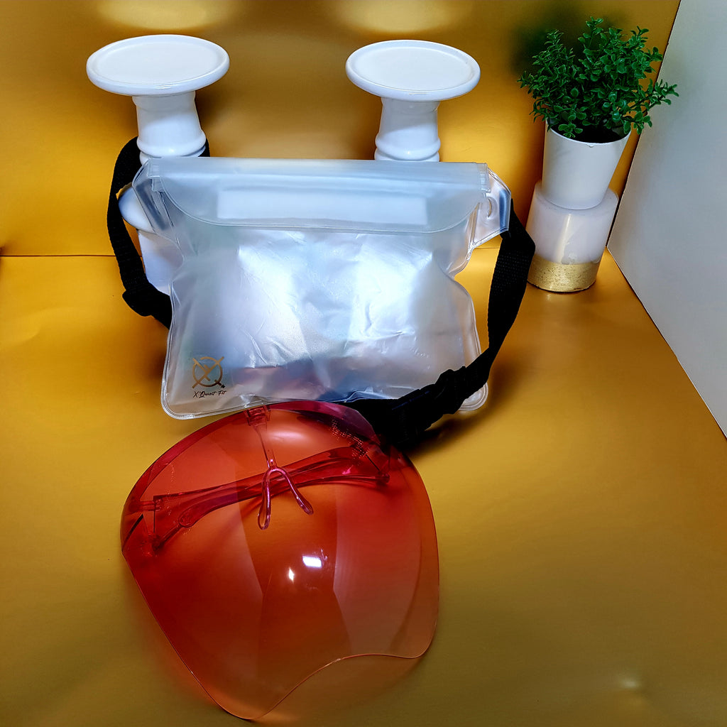 Unisex Bubble Face Shields & Waist Bag Set