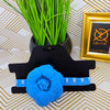 Denim Distressed Flower Choker Necklace