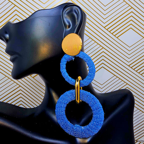 Denim Link Earring
