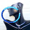 Distressed Denim Hoops Earring