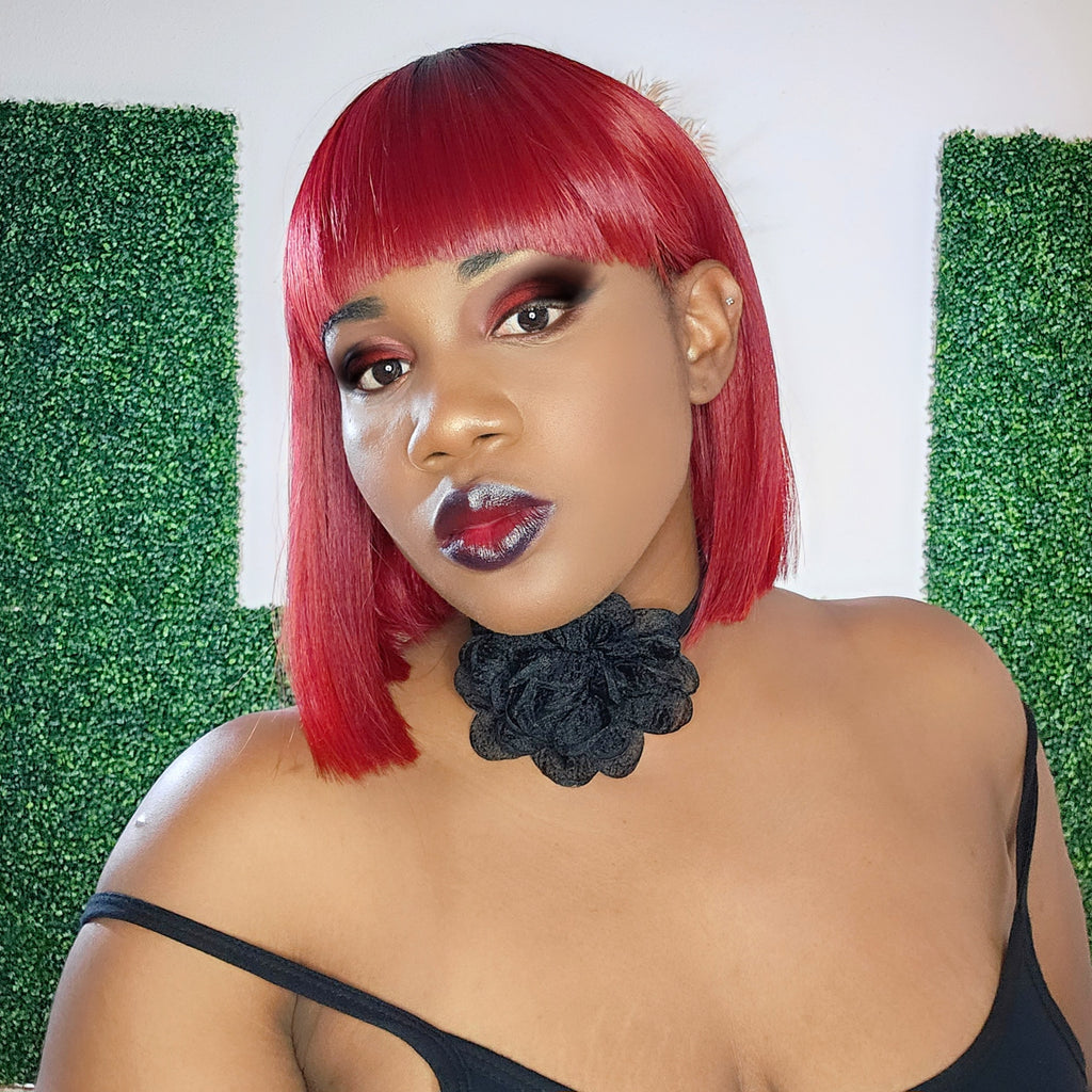 Black Rose Choker Necklace