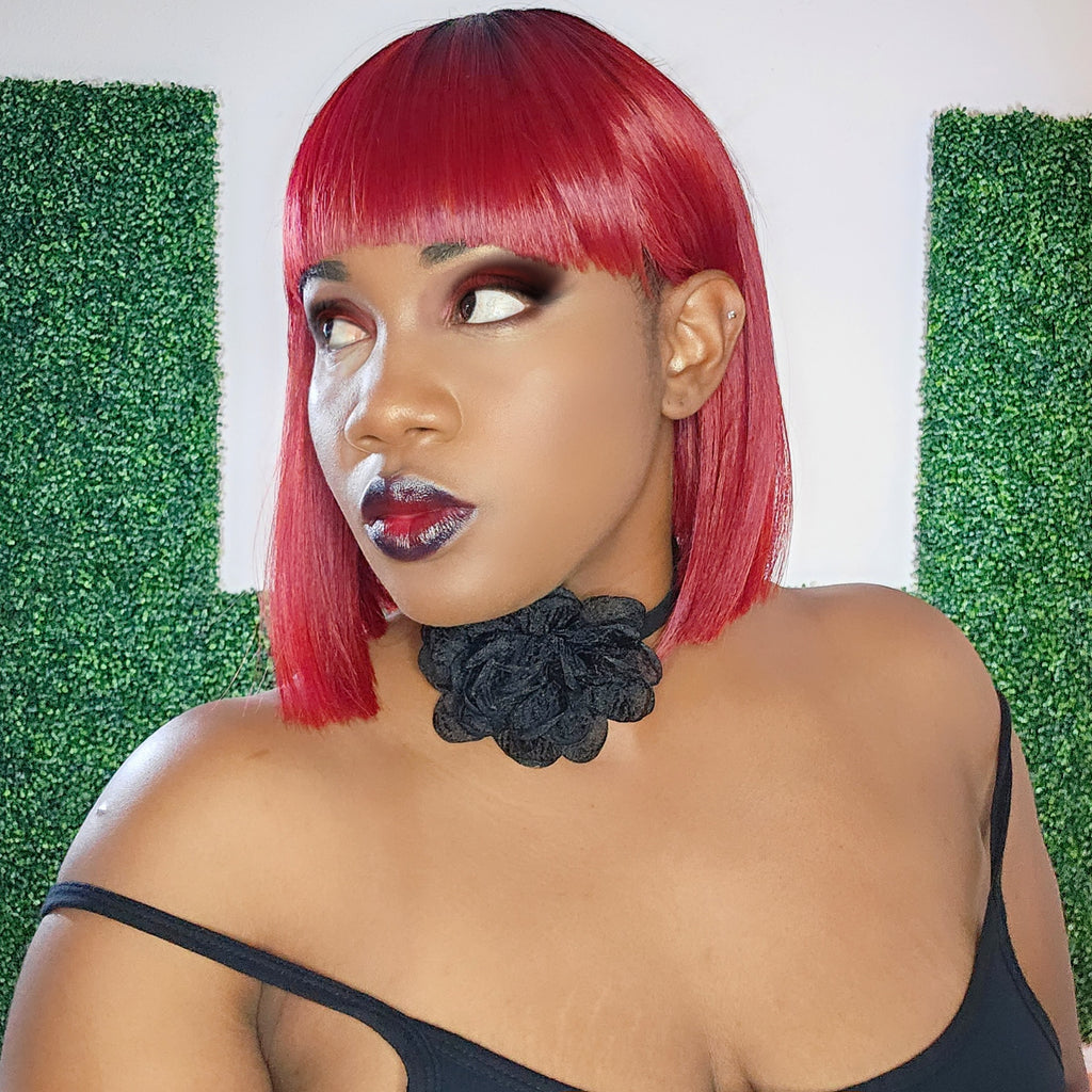 Black Rose Choker Necklace
