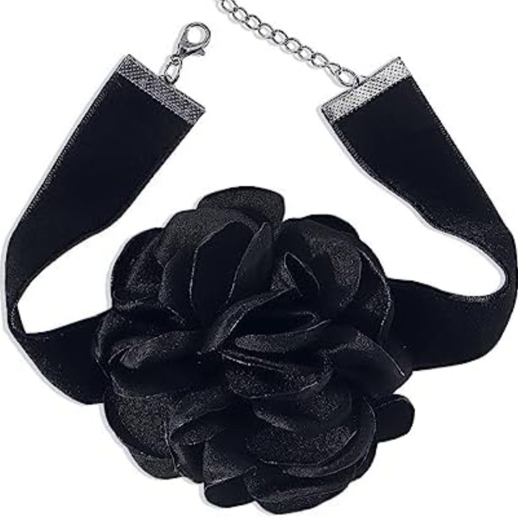 Black Rose Choker Necklace
