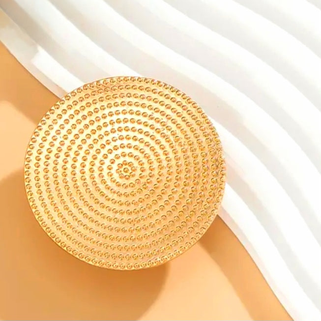 Round Aztec Statement Ring