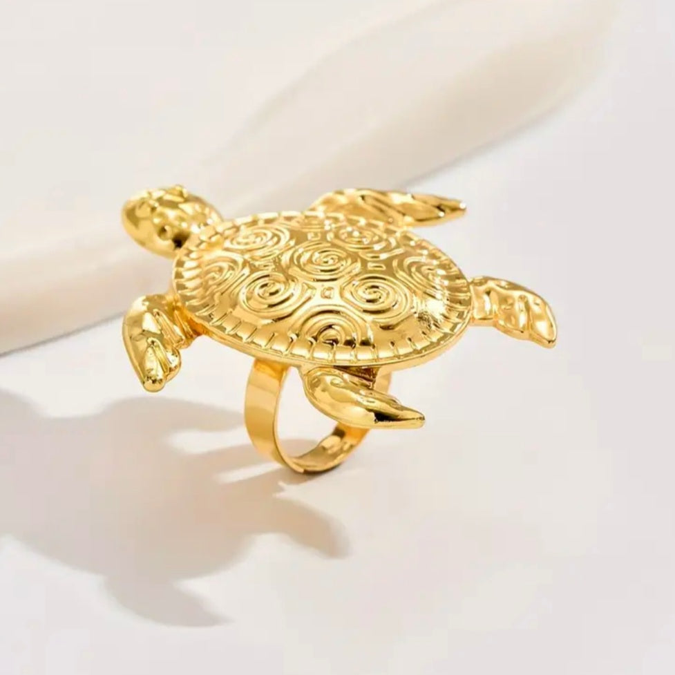 Majestic Turtle Statement Ring