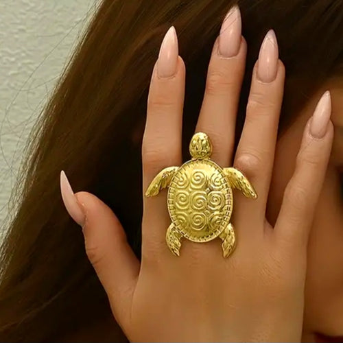 Majestic Turtle Statement Ring