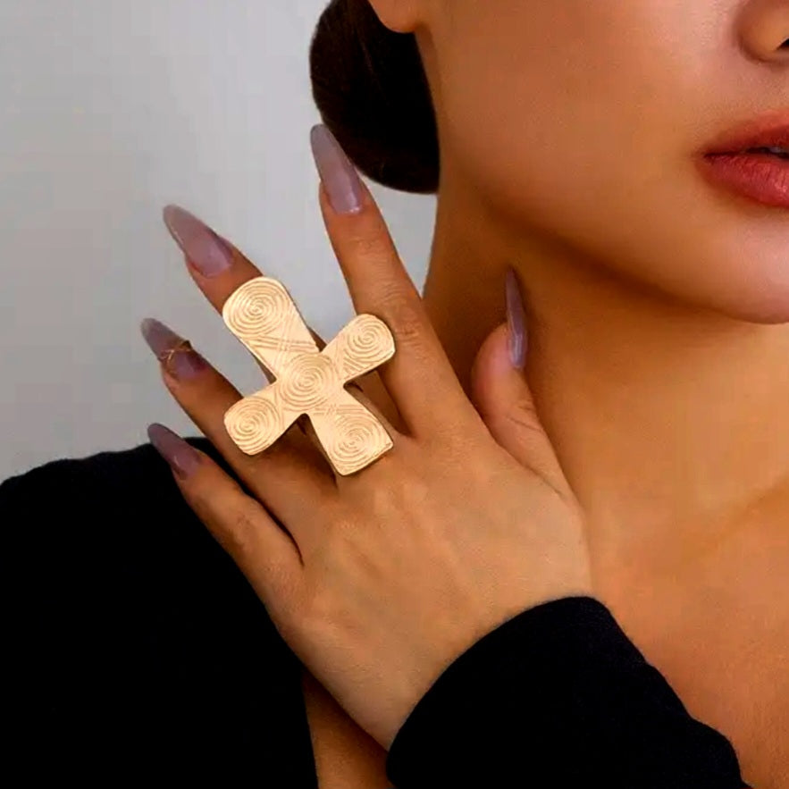 Cross Me Statement Ring