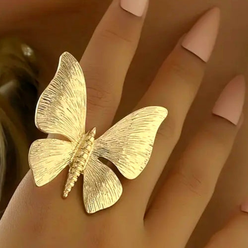 Be Free Butterfly Statement Ring