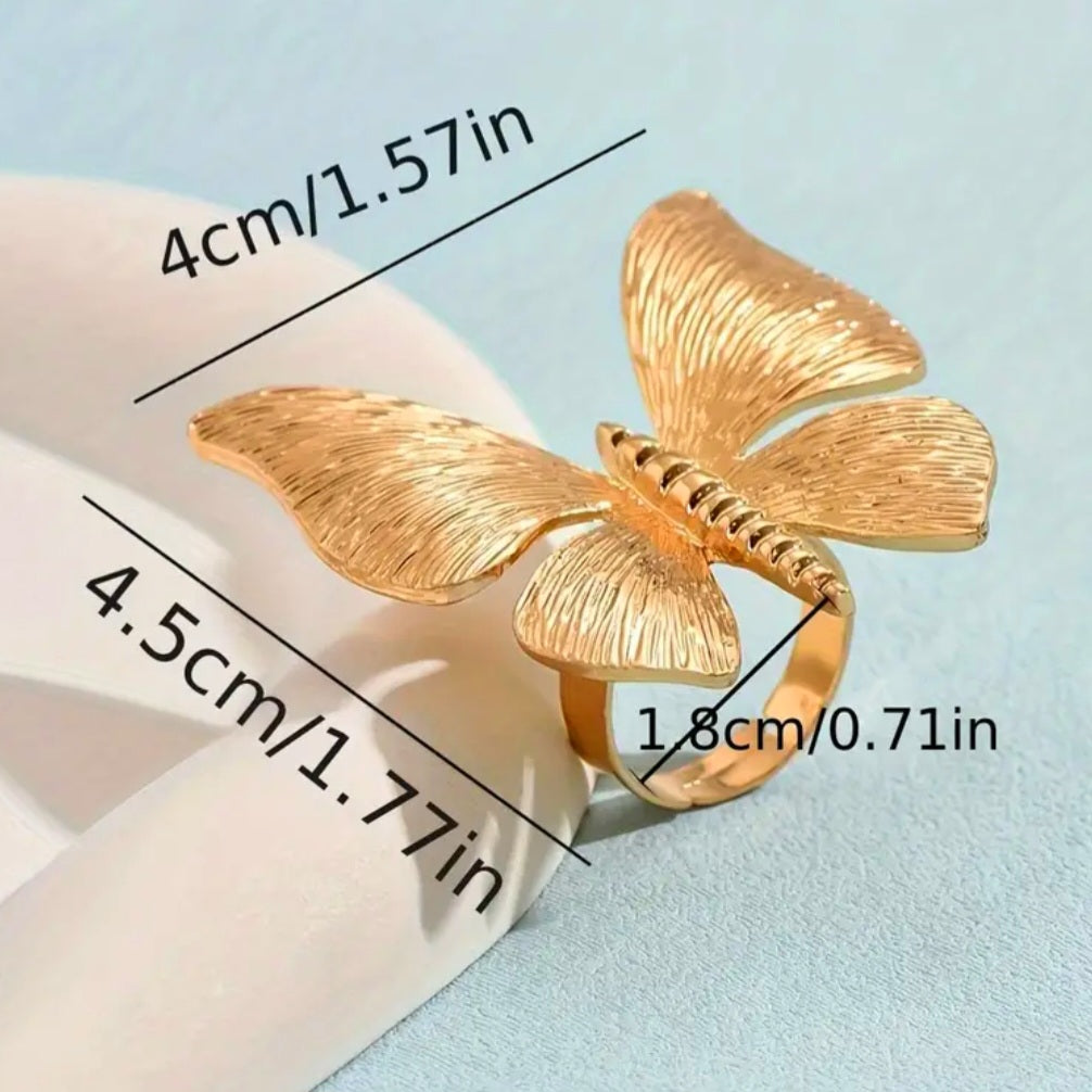 Be Free Butterfly Statement Ring