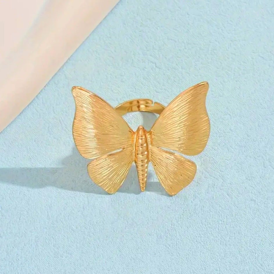 Be Free Butterfly Statement Ring