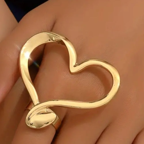 Open Hearted Statement Ring