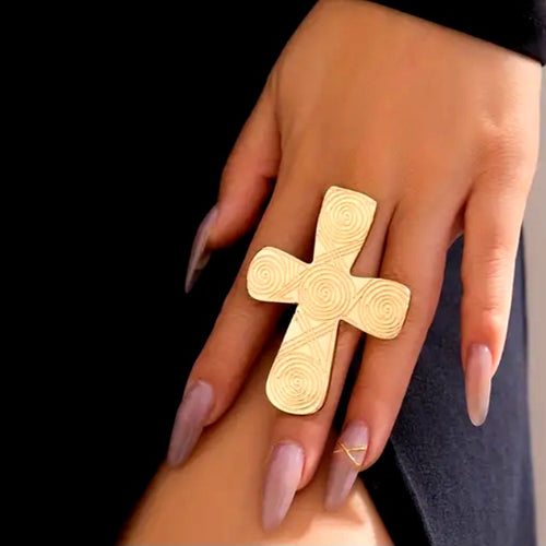 Cross Me Statement Ring