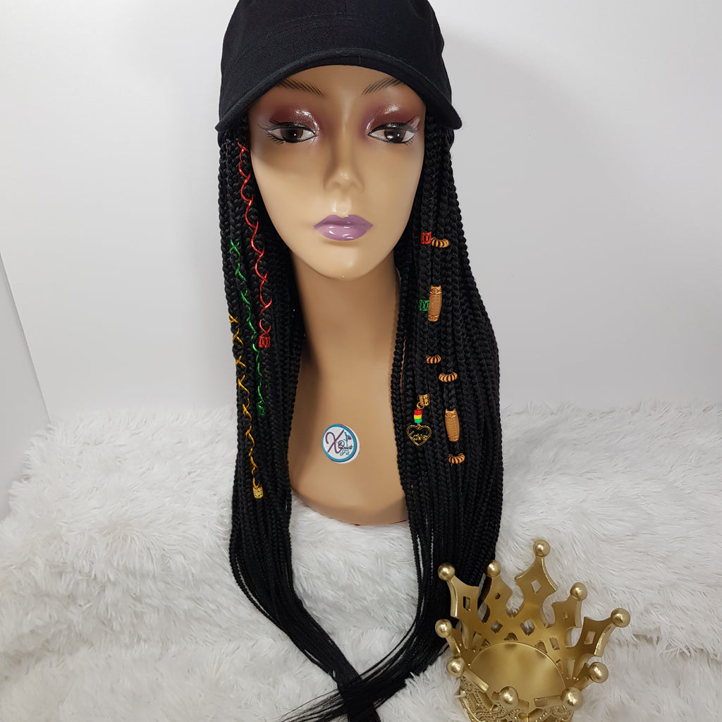 InstaCap Wig Colored Jeweled Collection - Box Braids