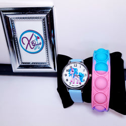 Blue Majesty Unicorn Pop It Watch Set