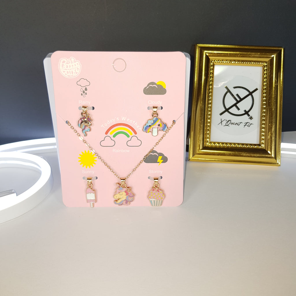 Change Me Up Unicorn Necklace Pendant Set