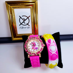 Jeweled Unicorn Pop It Watch Set