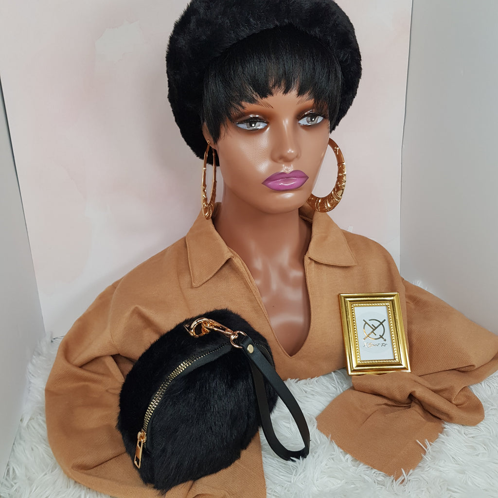 Noir XQF Fur Bag