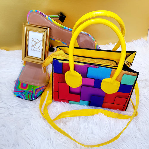 Rec Multi Color Block Bag