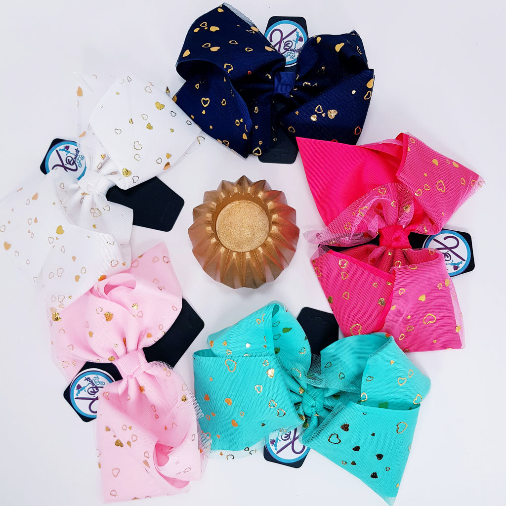 XQF Golden Heart Bows