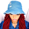 Distressed Denim Bucket Hat