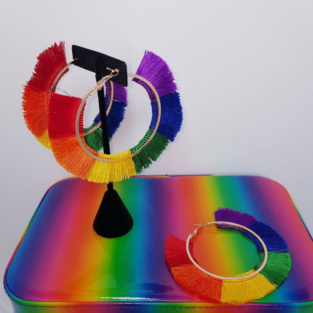 Total Connect Hoop Tassle Earrings