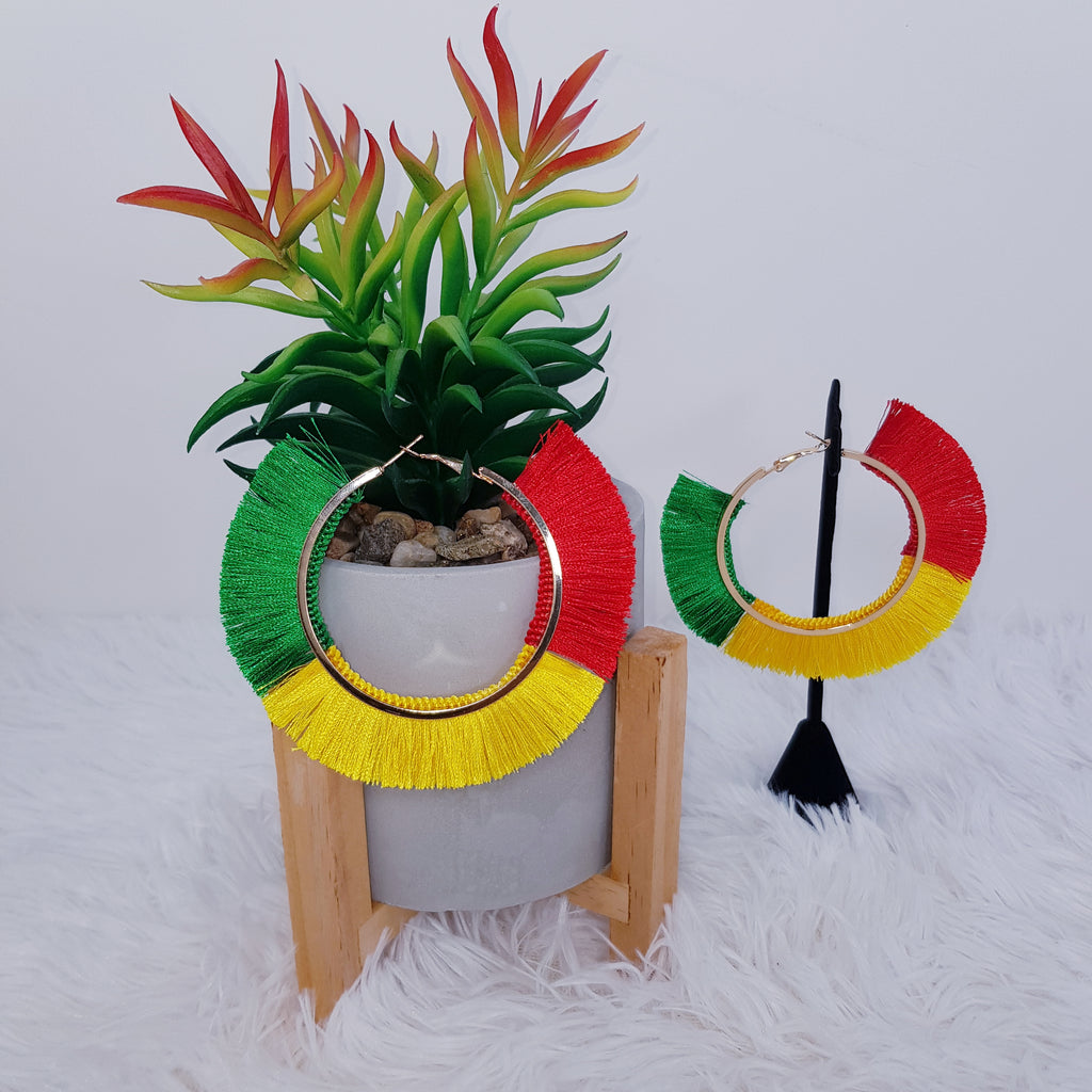 Total Connect Hoop Tassle Earrings