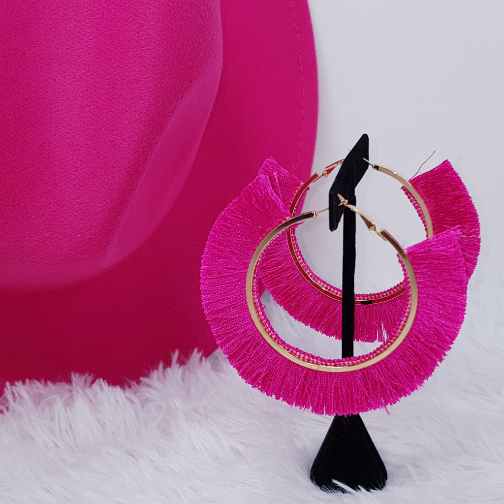 Total Connect Hoop Tassle Earrings