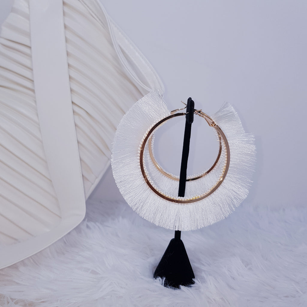 Total Connect Hoop Tassle Earrings