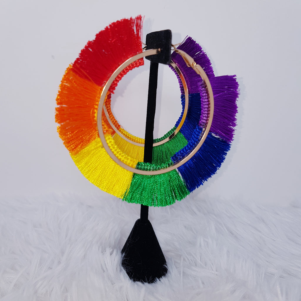 Total Connect Hoop Tassle Earrings