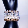 Crystal Pearl Bracelet Set