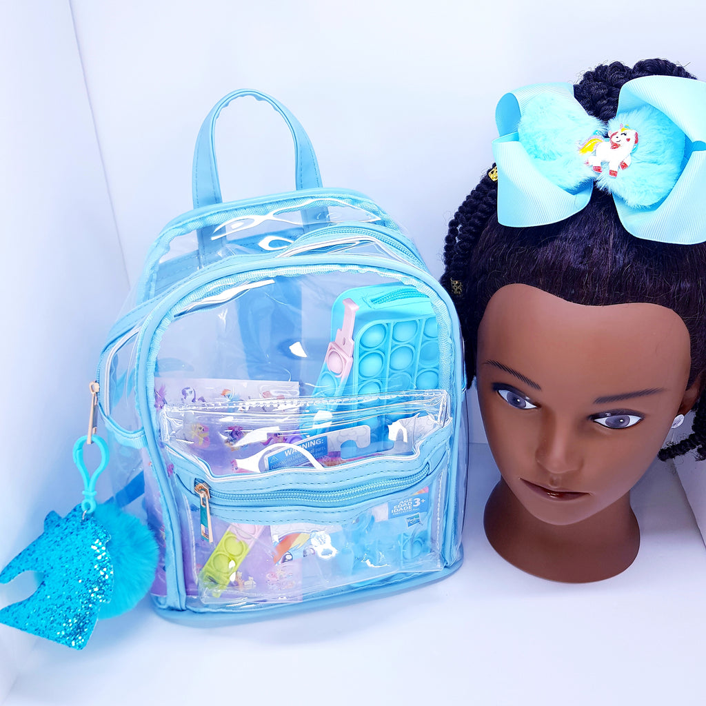 clear unicorn mini backpack unicorn Clear Dash Unicorn Backpack Set