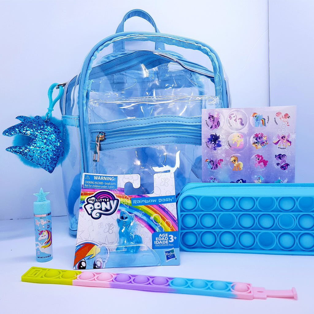clear unicorn mini backpack unicorn Clear Dash Unicorn Backpack Set