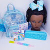 Clear Dash Unicorn Backpack Set