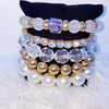 Crystal Pearl Bracelet Set