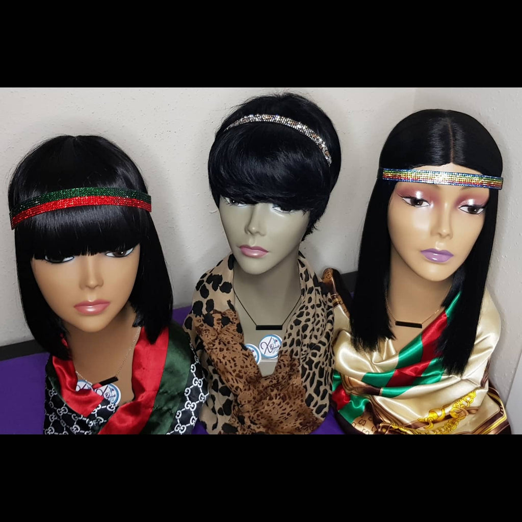 Elastic Jeweled Headbands