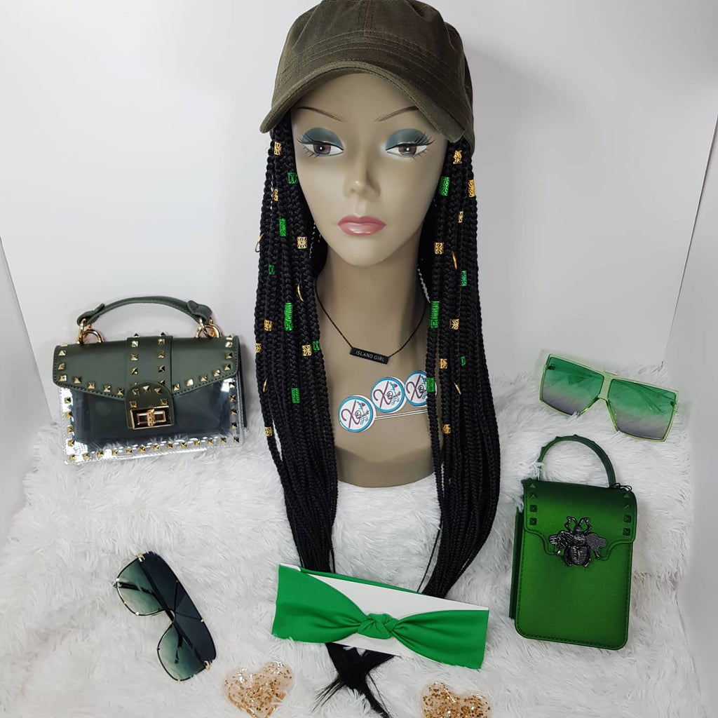 InstaCap Wig Colored Jeweled Collection - Box Braids