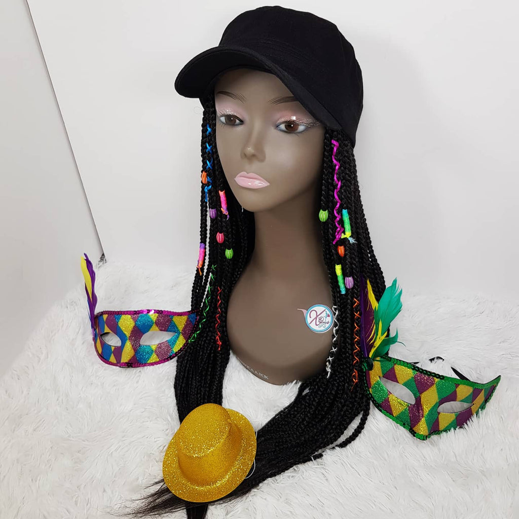InstaCap Wig Colored Jeweled Collection - Box Braids