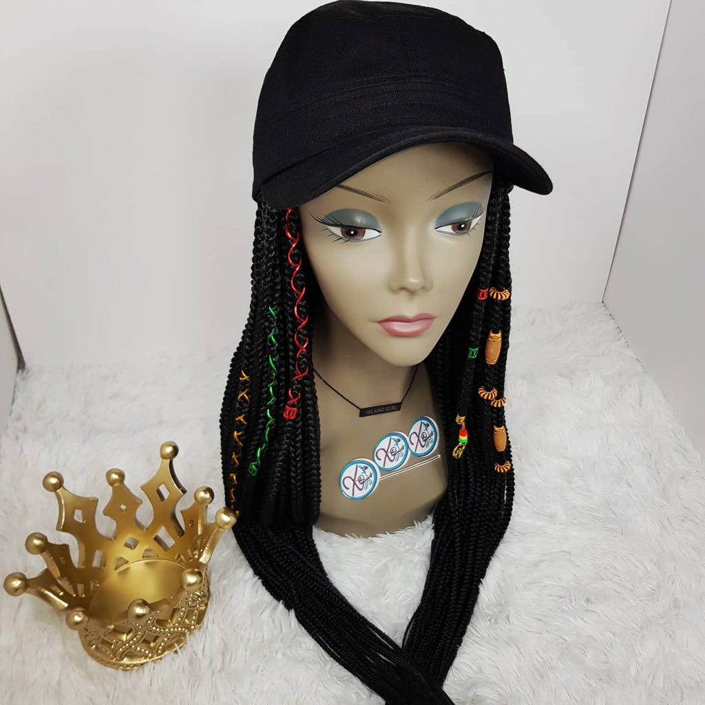 InstaCap Wig Colored Jeweled Collection - Box Braids