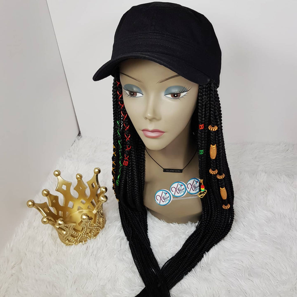 InstaCap Wig Colored Jeweled Collection - Box Braids