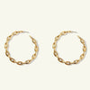 Open Chain Link Hoop Earrings