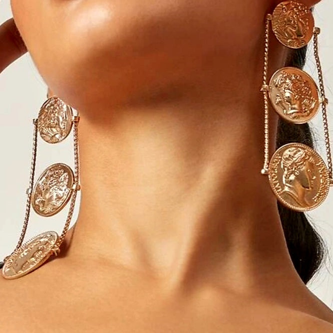 Coin Link Earring