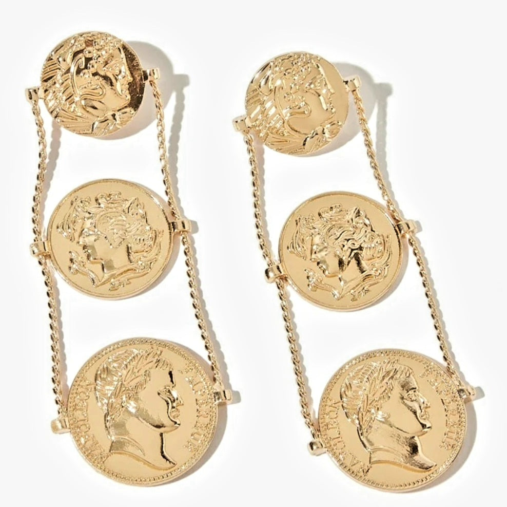 Coin Link Earring