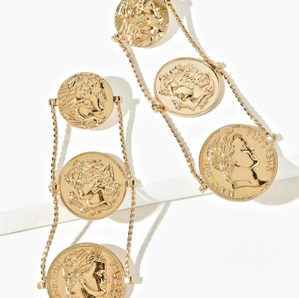 Coin Link Earring
